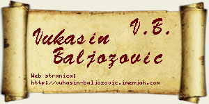 Vukašin Baljozović vizit kartica